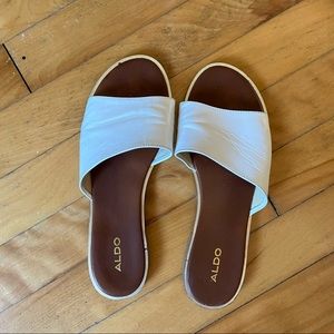 Aldo white flat sandals